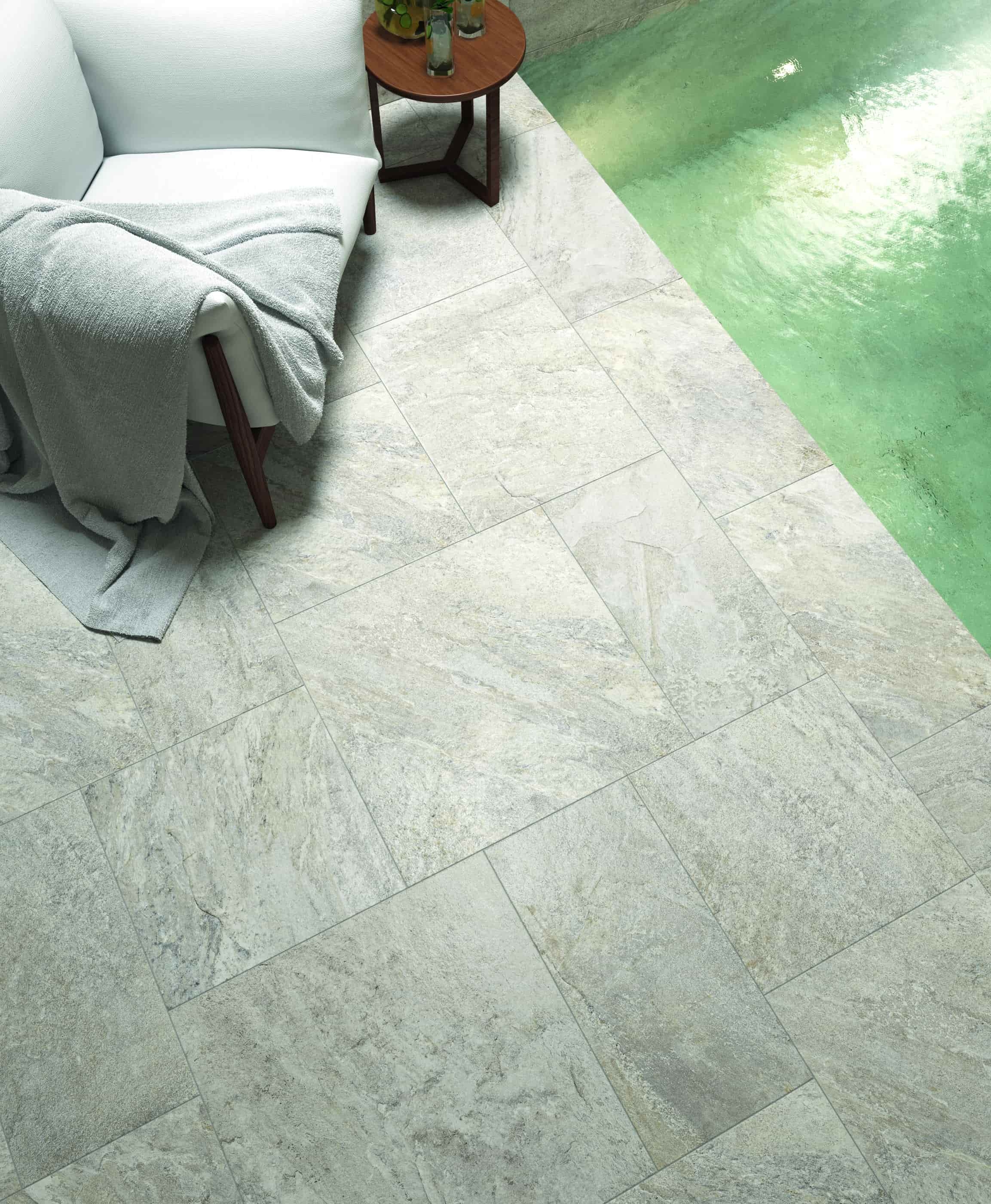 Outdoor-Fliese QUARTZ silver 60x60