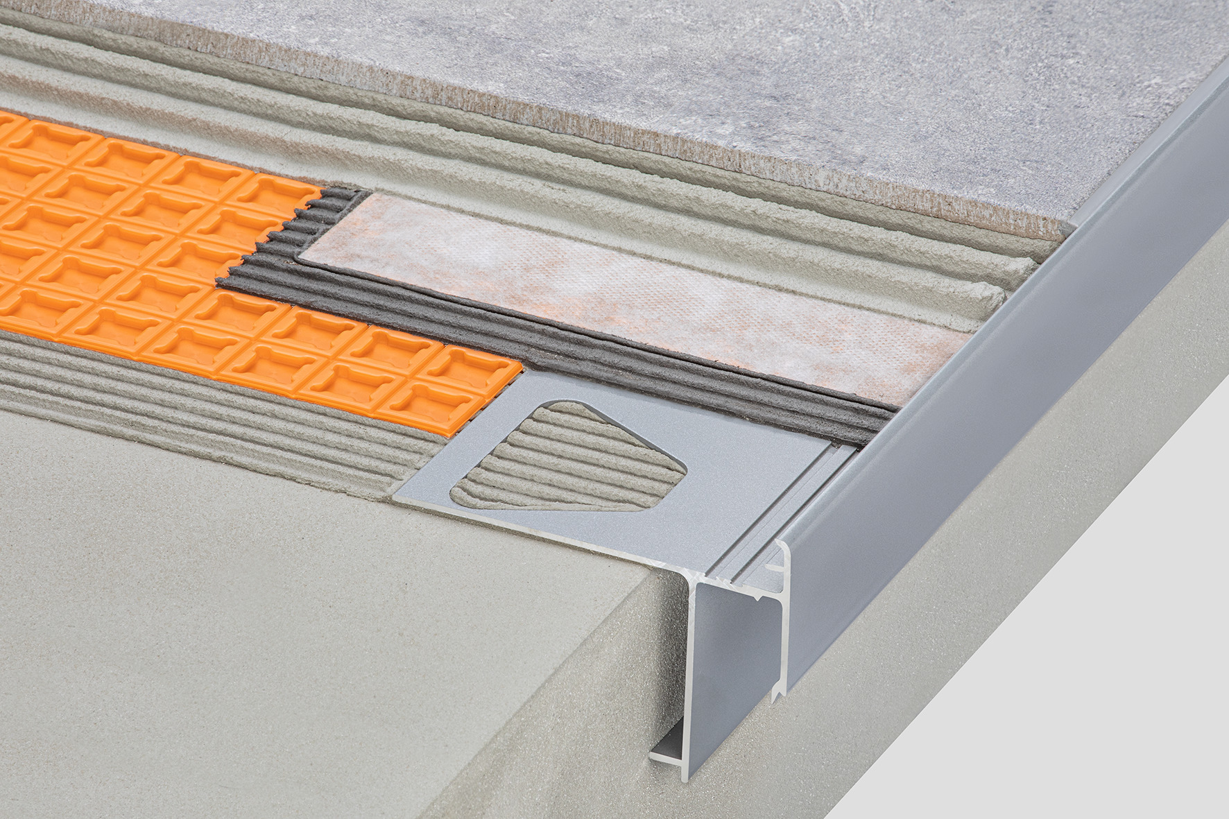 BARA-RAKEG 2,5m Randprofiel grau metallic