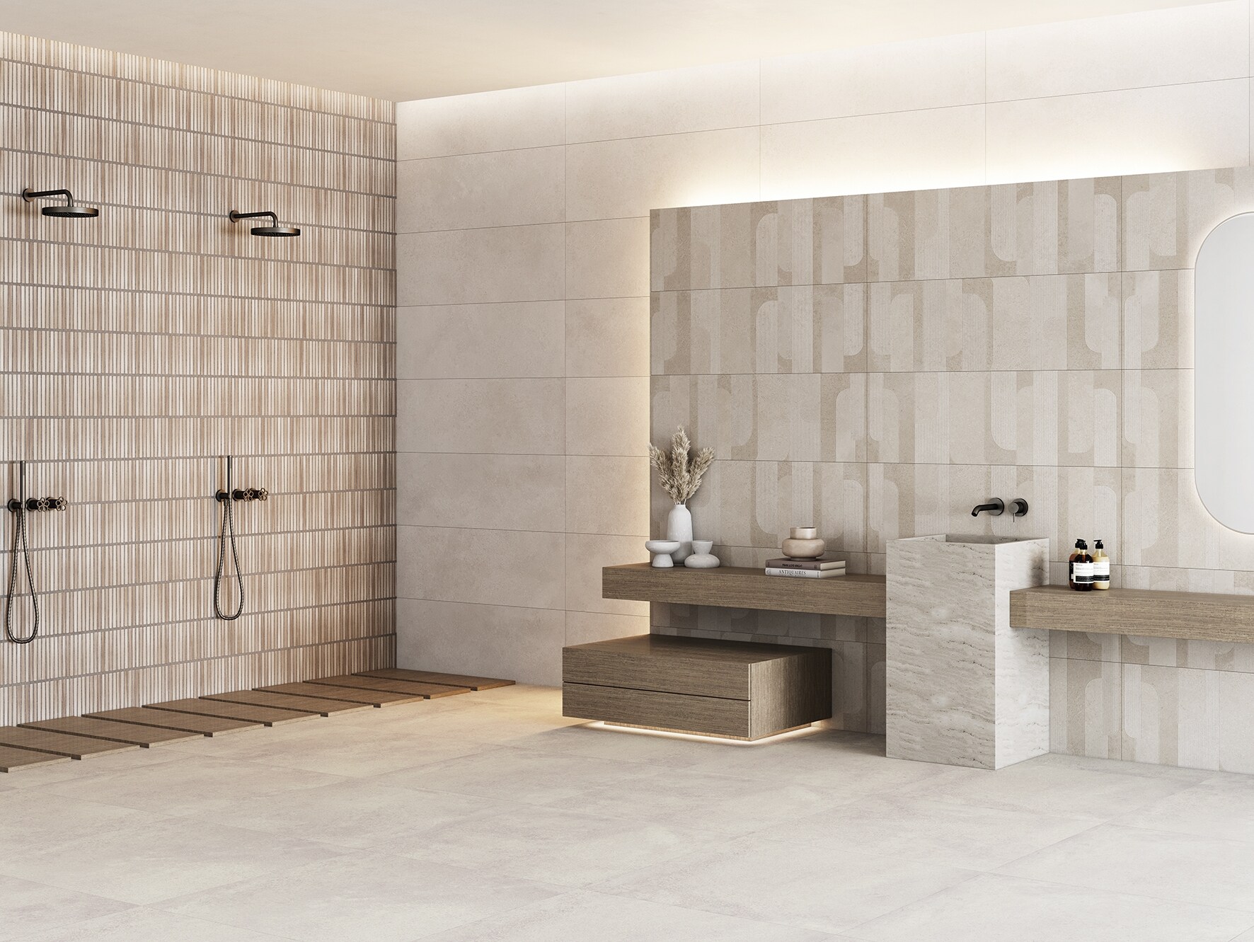 Wandtegel MATERIA beige 40x120