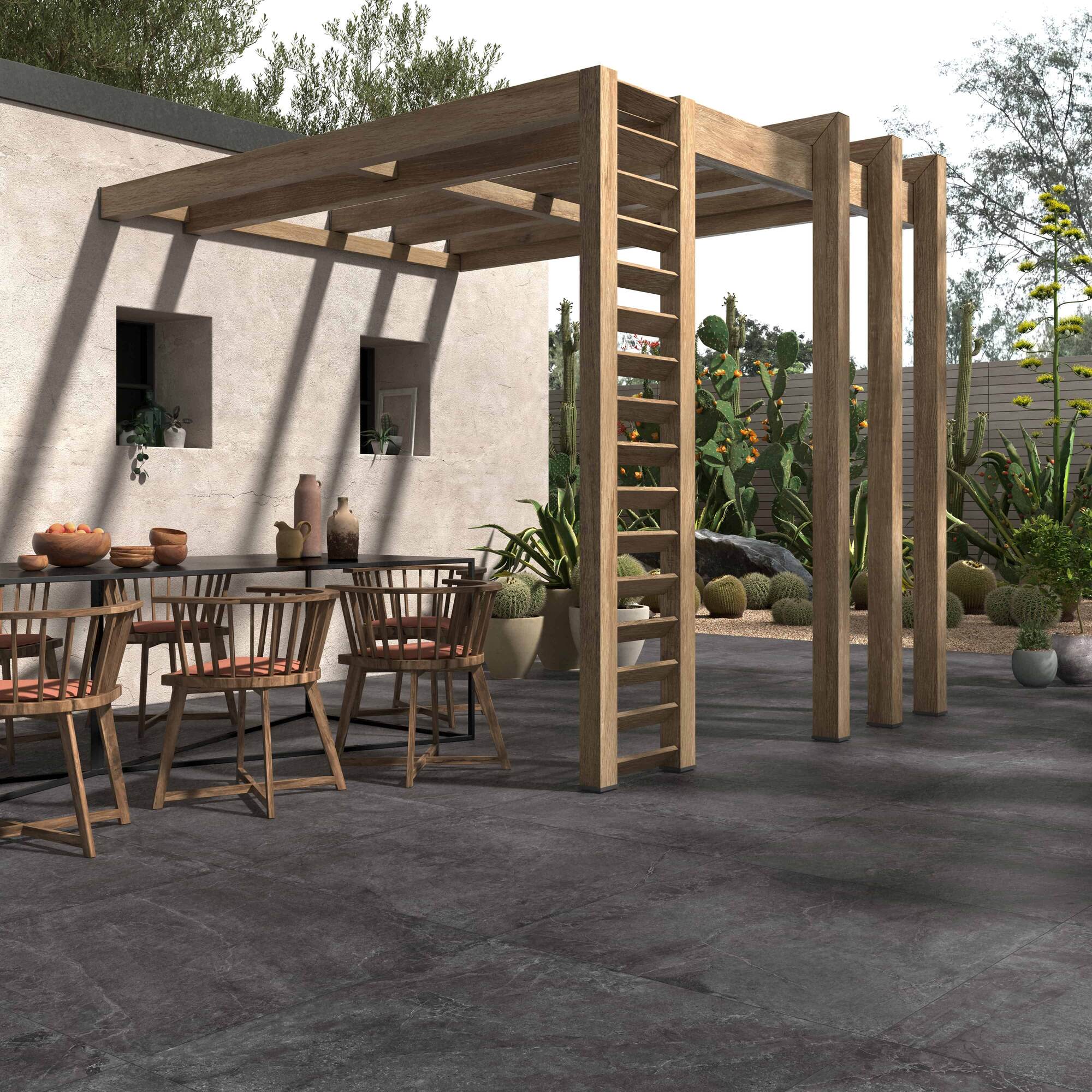 Outdoor-Fliese EVOLUTION black 100x100