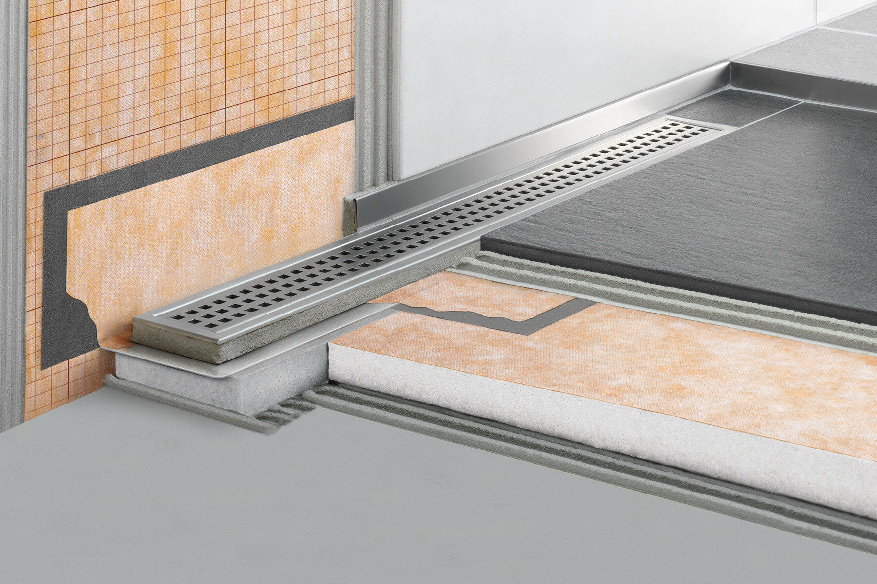 KERDI-LINE 500mm verticaal DN50 Geruchsver