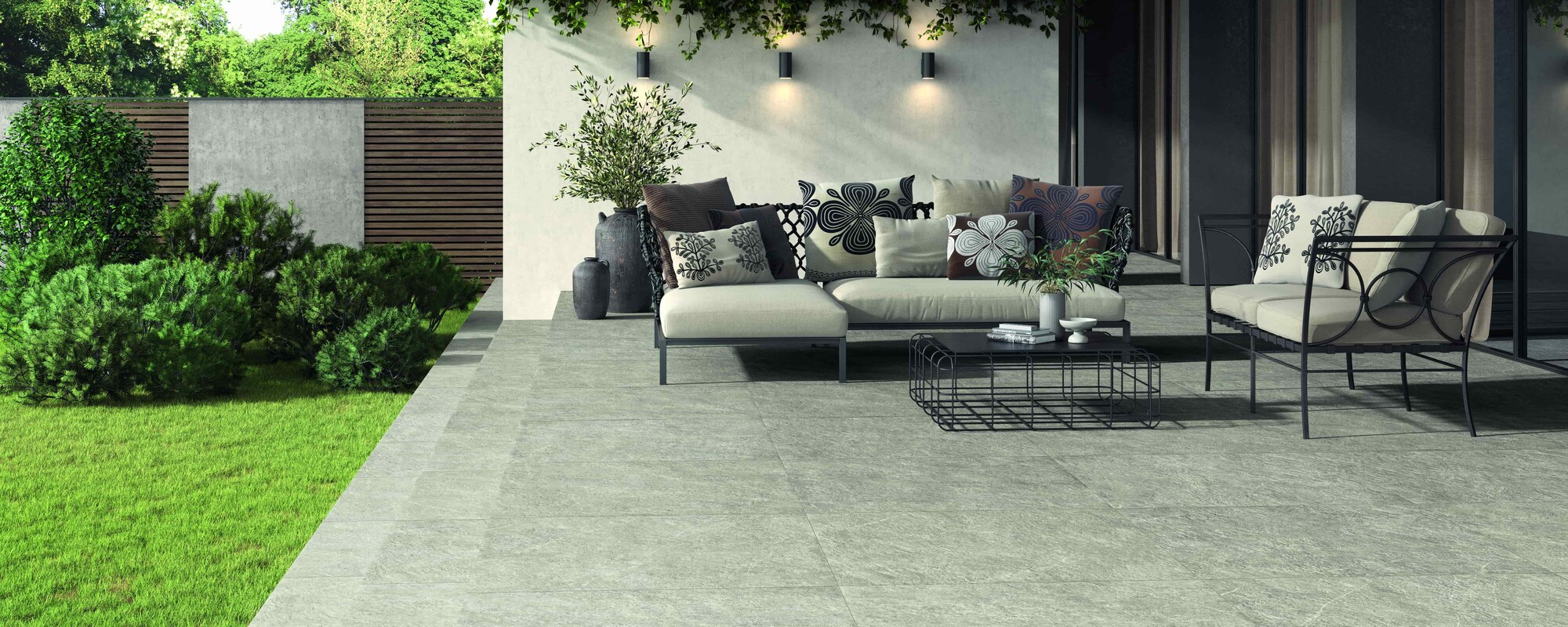Outdoor-Fliese PIETRA ANTICA grey 60x120