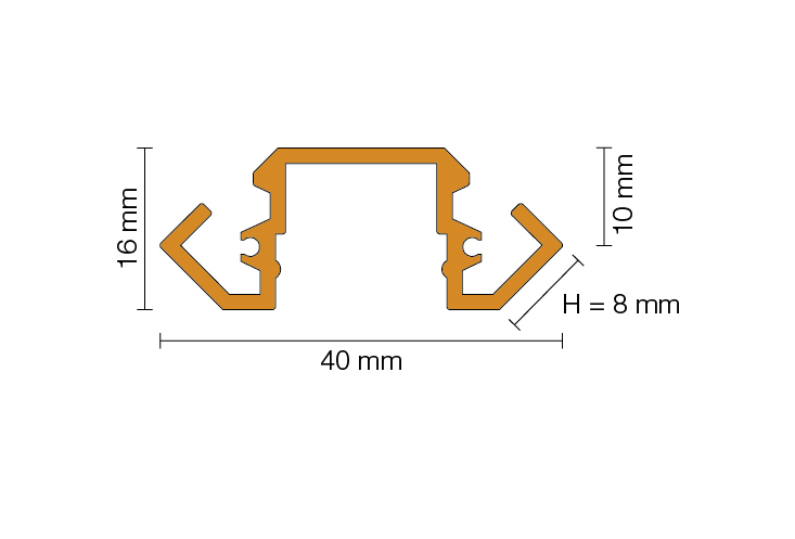 LIPROTEC-LLE 2,5m Opnameprofiel Hoek AE