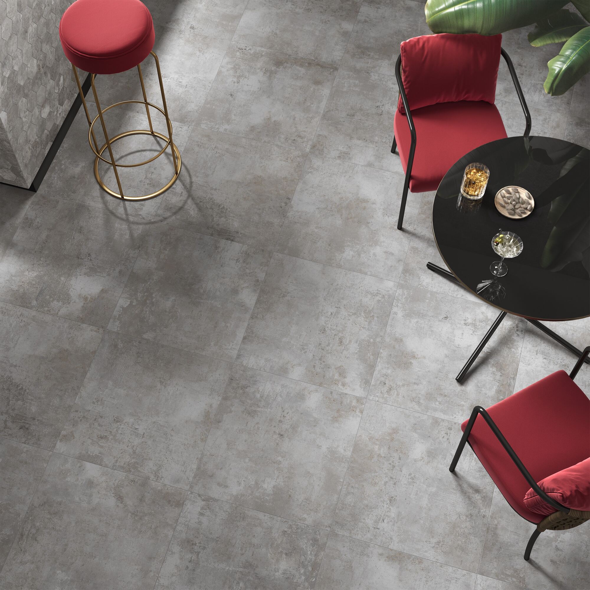 Vloertegel Paint grey 60x60