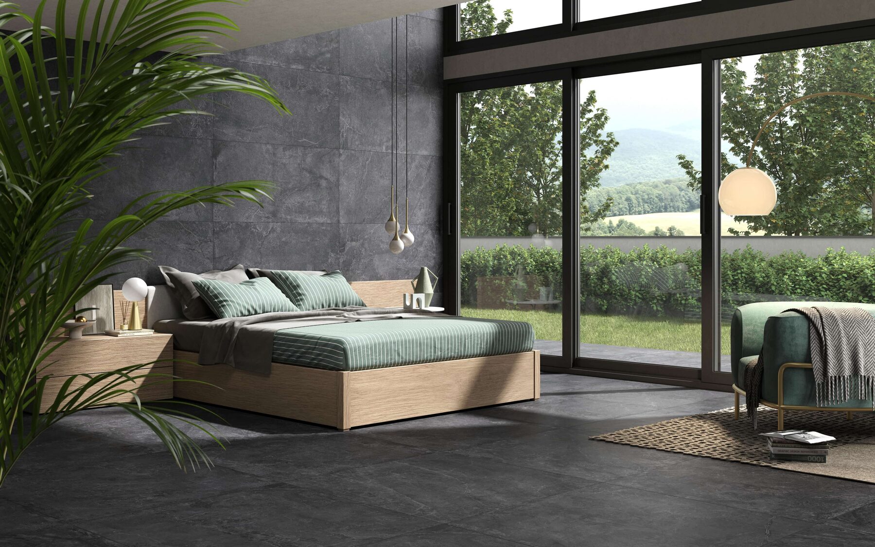 Vloertegel EVOLUTION black 100x100
