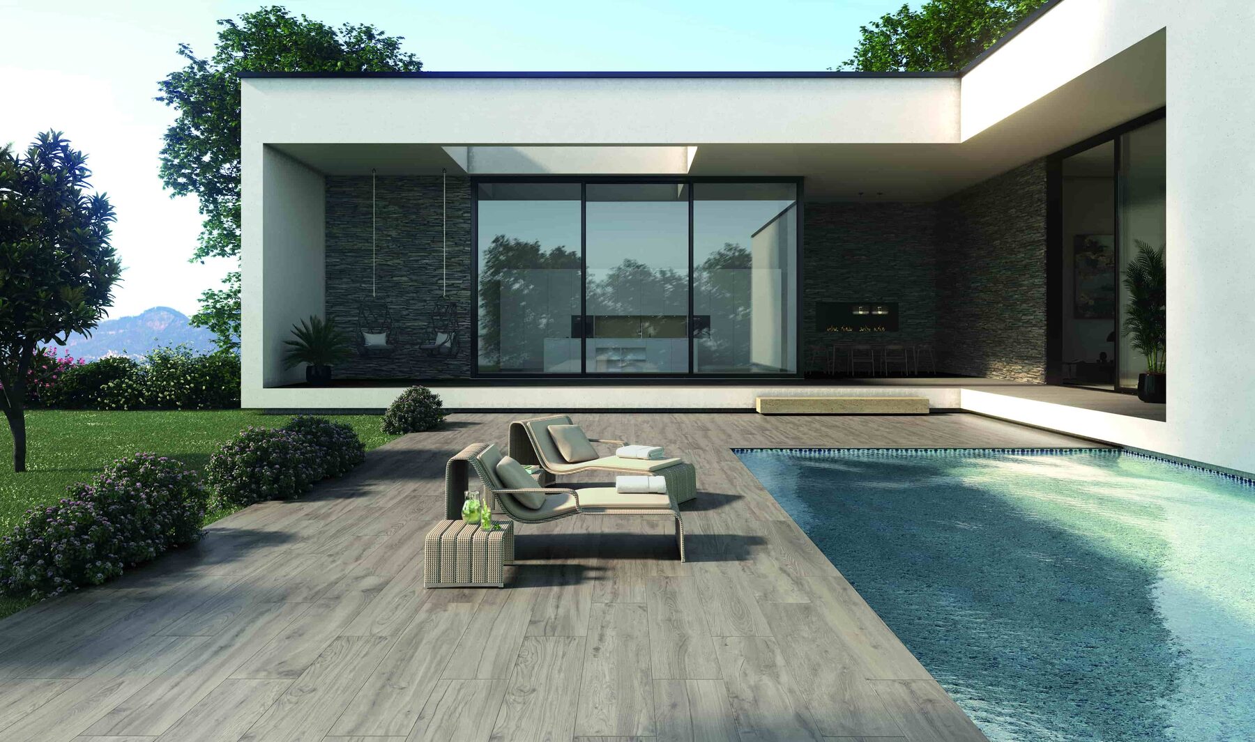 Buitentegel RUSTIC grey 40x120