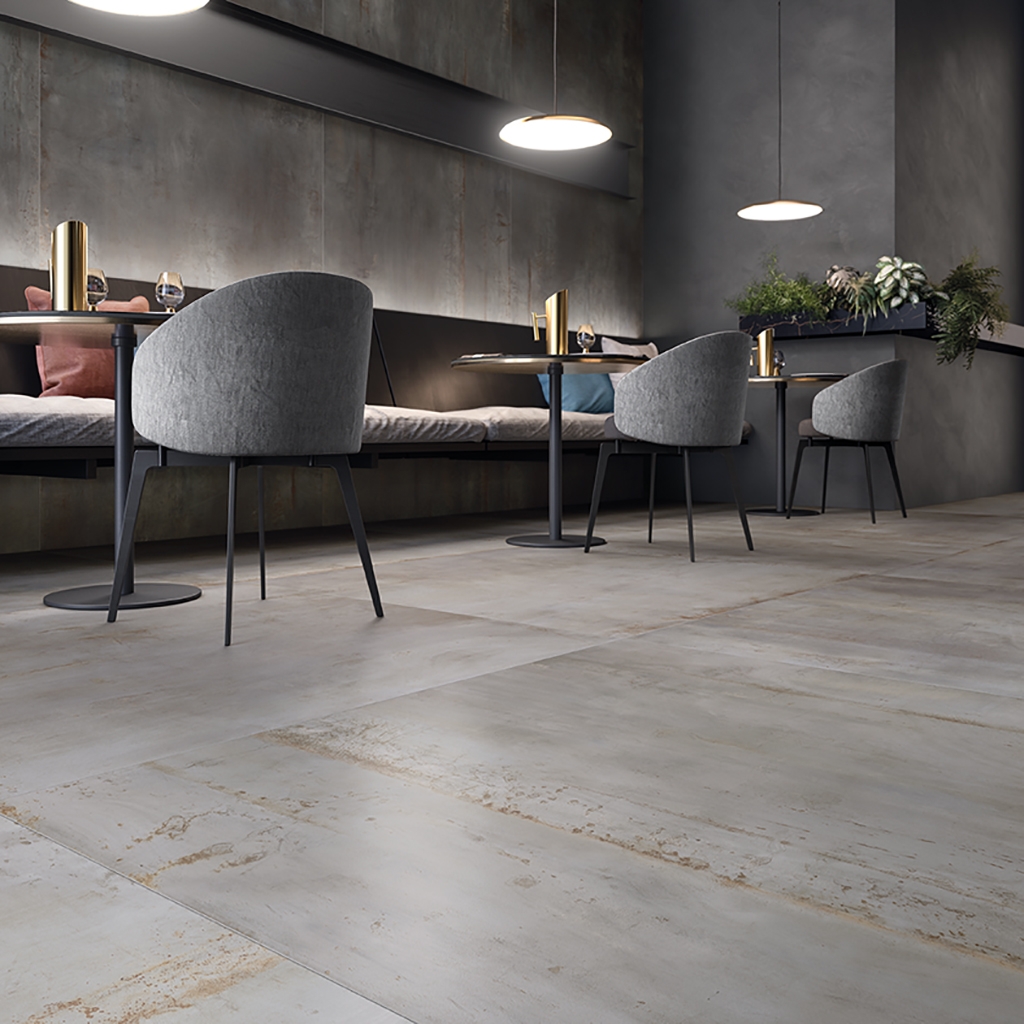 Vloertegel REBEL silver 120x120