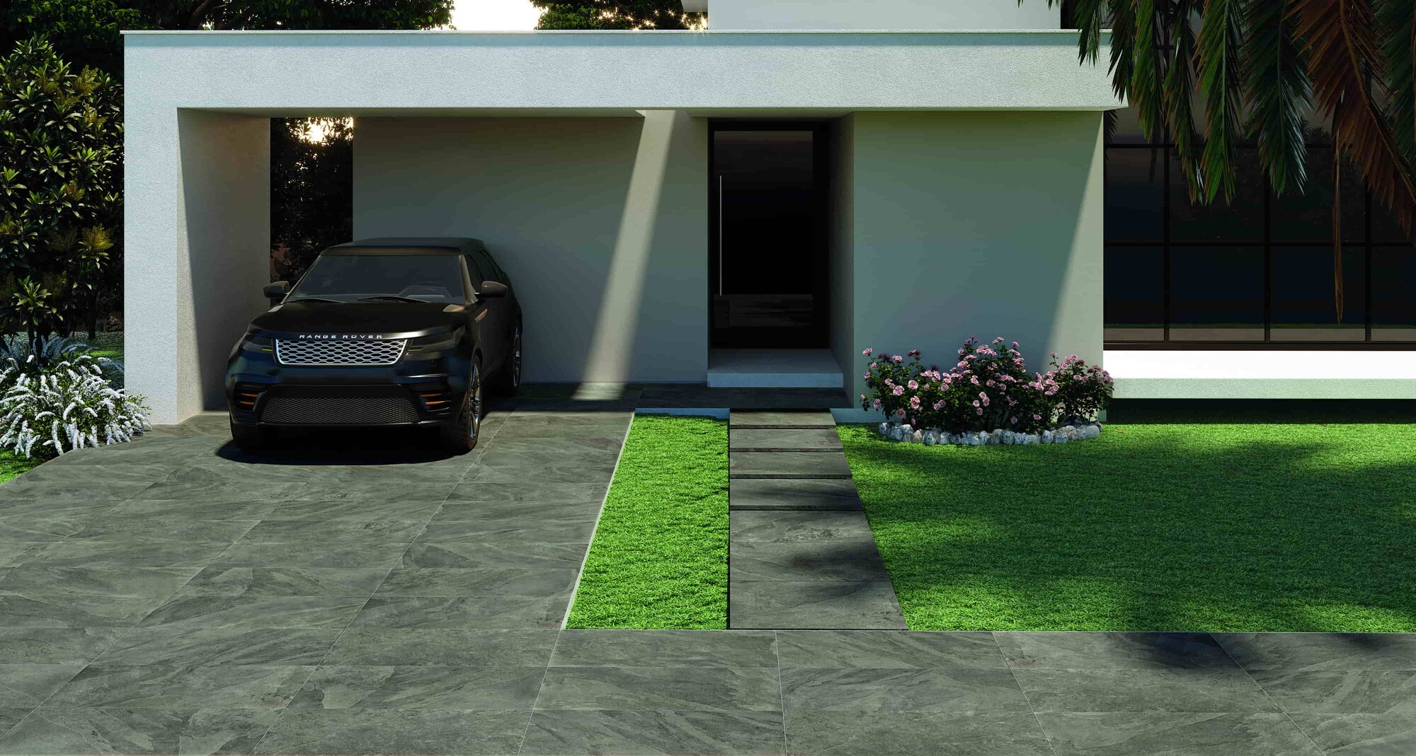 Outdoor-Fliese SLATE piombo 60x90