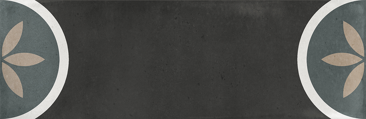 Wandtegel SMALL Sun trend black 6x20