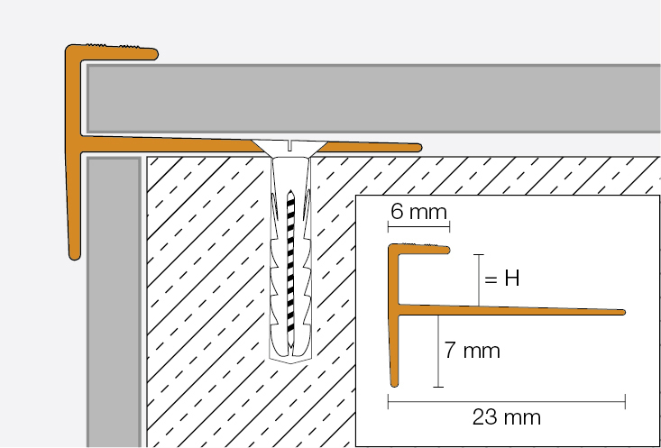 VINPRO-STEP 2,5m Kantprofiel H=4mm ATGB