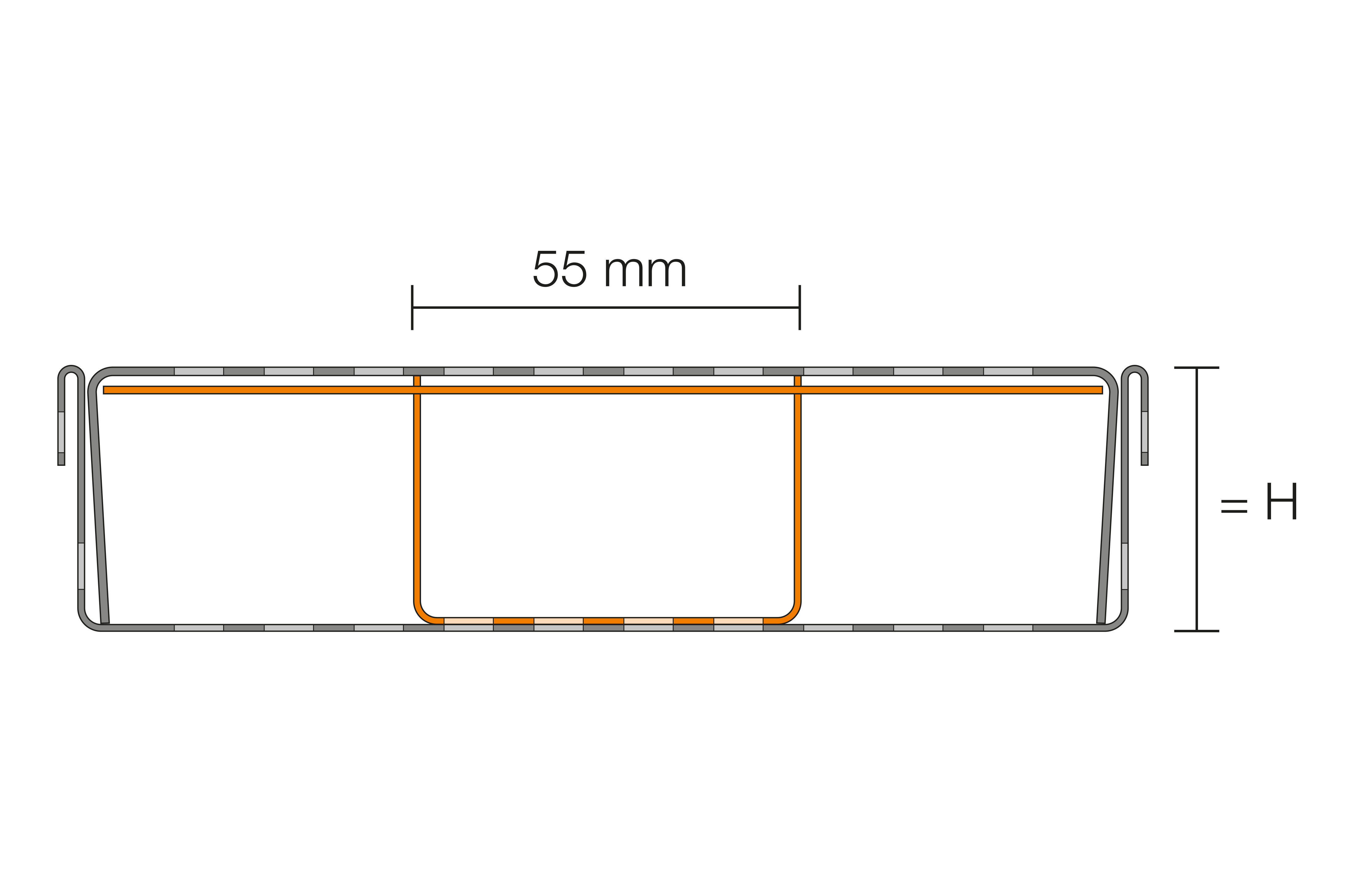 TROBA-LINE-TLV 2,0m Versterking TL/TLG H=