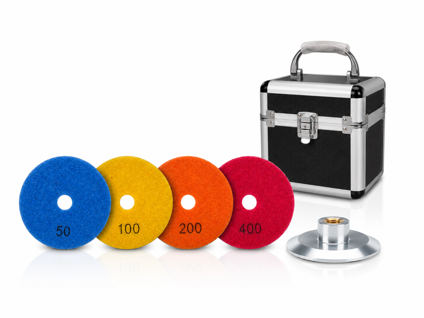 Diamant-schuurpadset 100mm 4-teilig