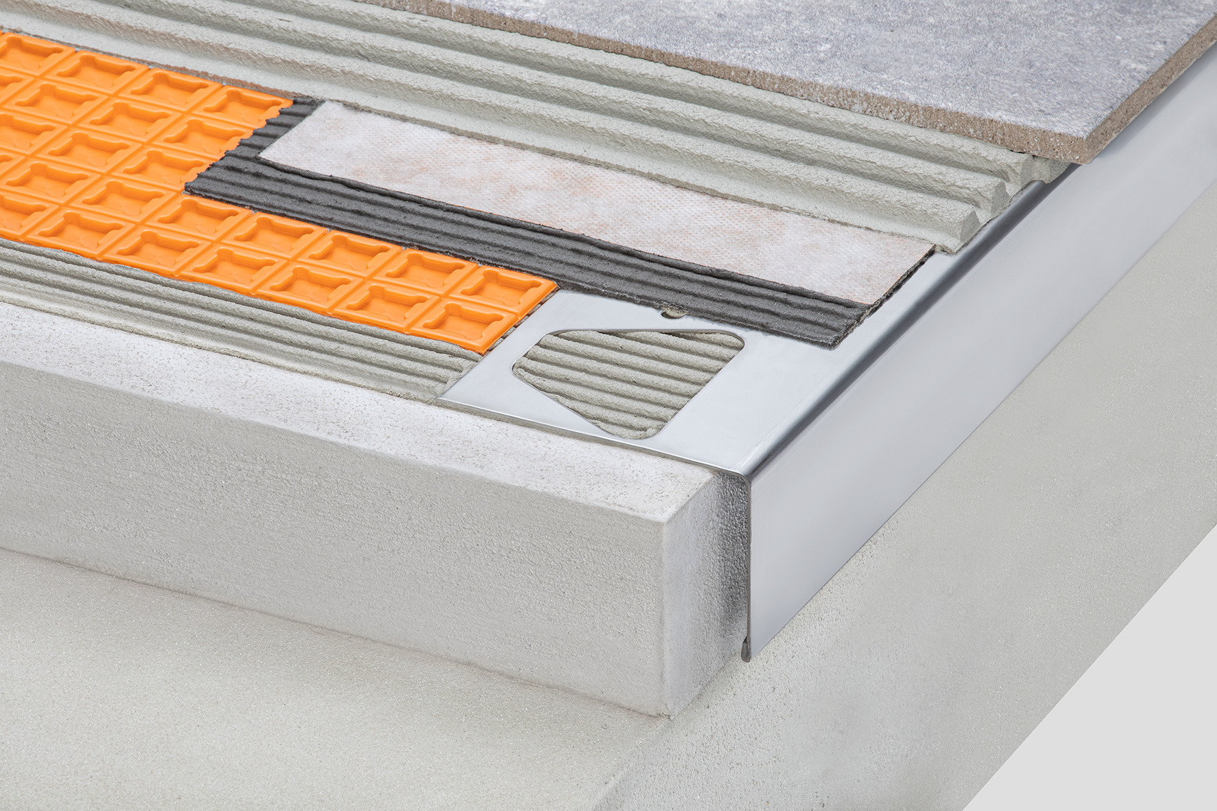 BARA-RW 2,5m Randprofiel pastelgrijs H=55m