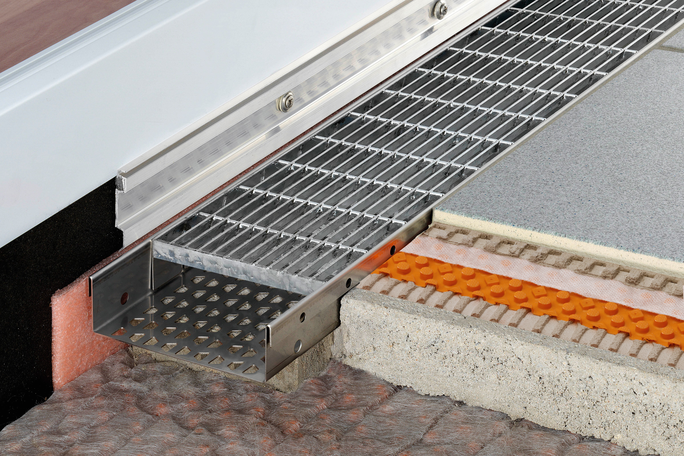 TROBA-LINE-TLR 1,5m Drainagerooster verzinkt H=