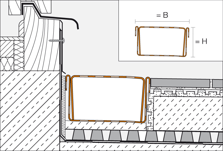 TROBA-LINE-TL 1,0m Drainagegoot H=20mm B=75