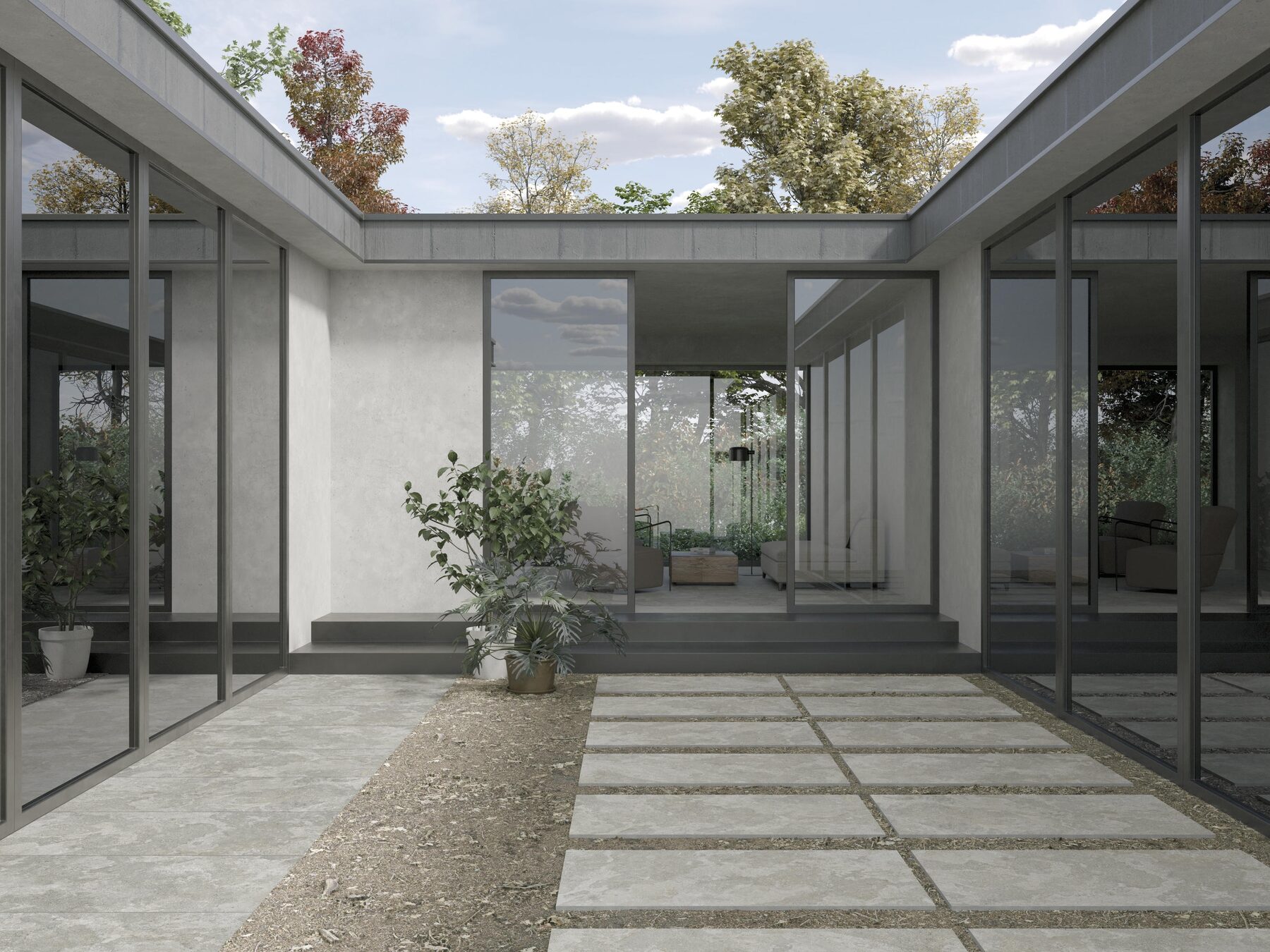 Vloertegel Viken grey 60 x 60